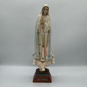 Vintage Our Lady of Fatima Statue Religious Virgin Mary Figurine 12" Portugal
